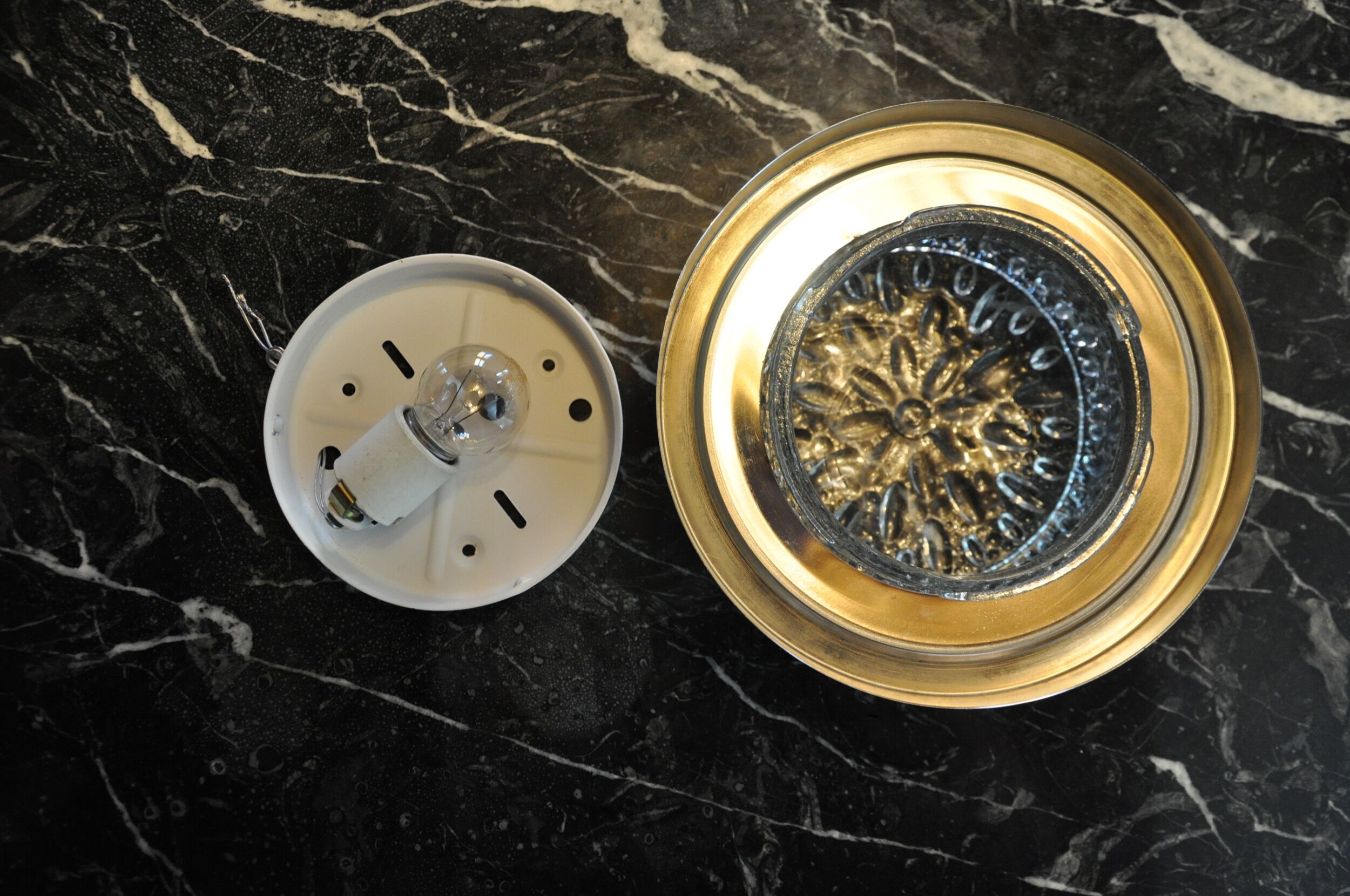 Wall lamp, blown glass, Germany, 1960