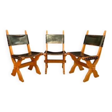 Chaises néerlandaises par Bram Sprij, années 1960, ensemble de 3
