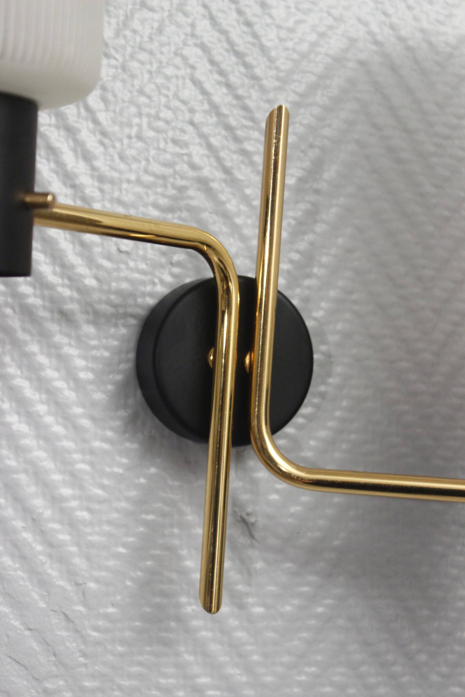 Pair of wall sconces 1950s style Arlus Lunel