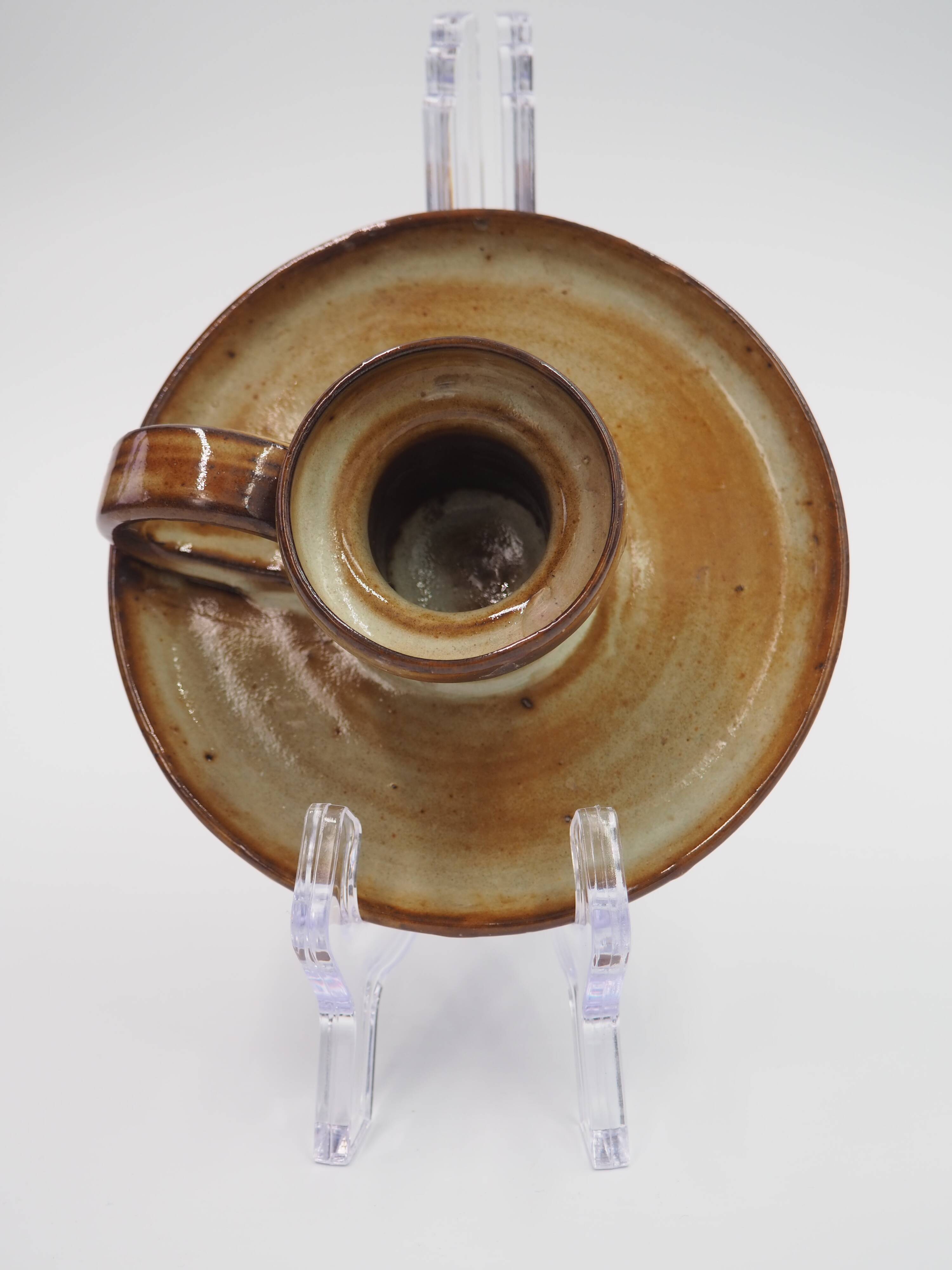 Stoneware candle holder