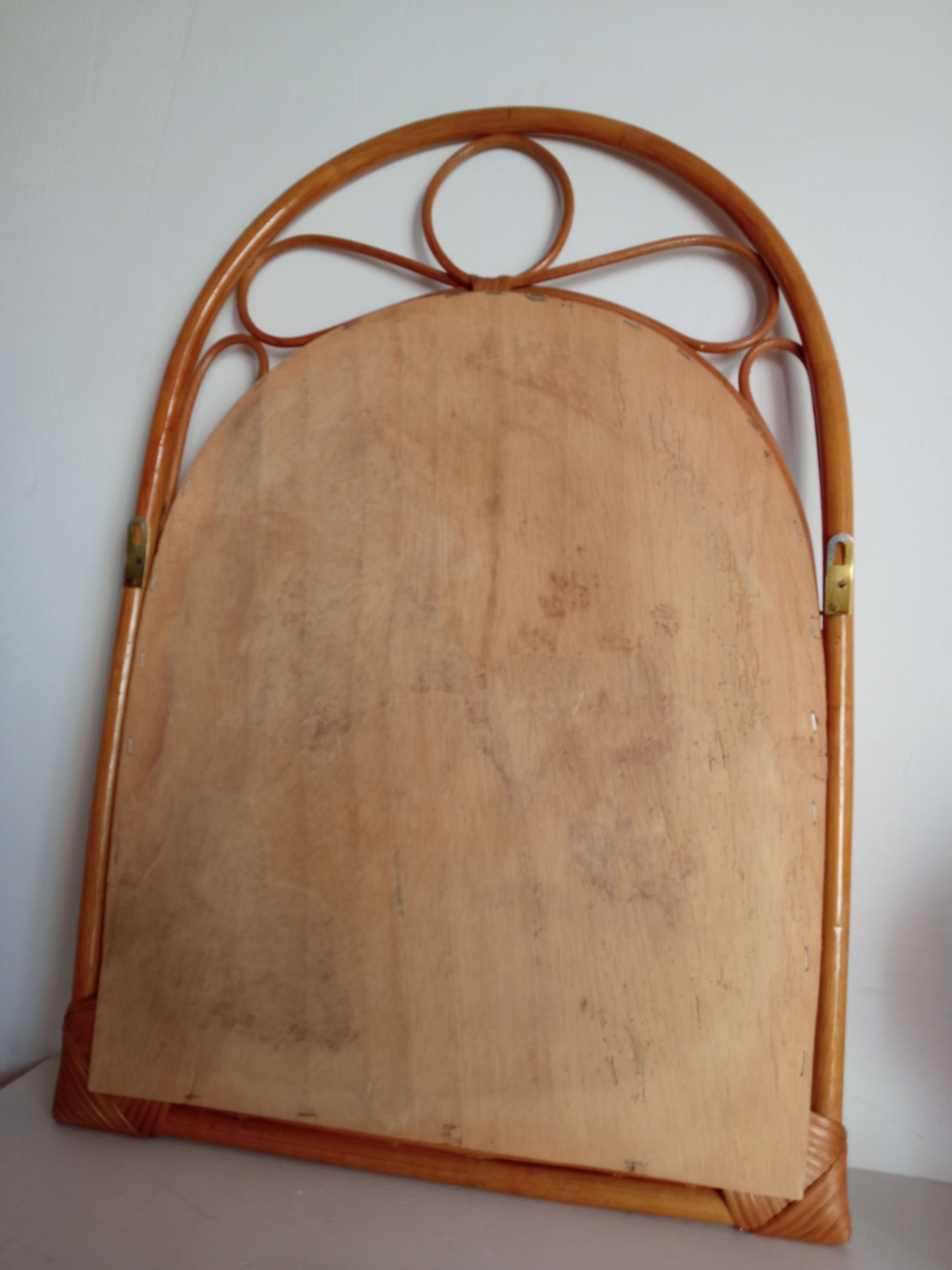 Miroir en bambou vintage