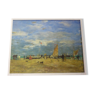 Decorative poster "La jetée de Deauville" by Eugène Boudin