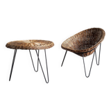 Roberto Mango, armchair and coffee table, Italy 1950
