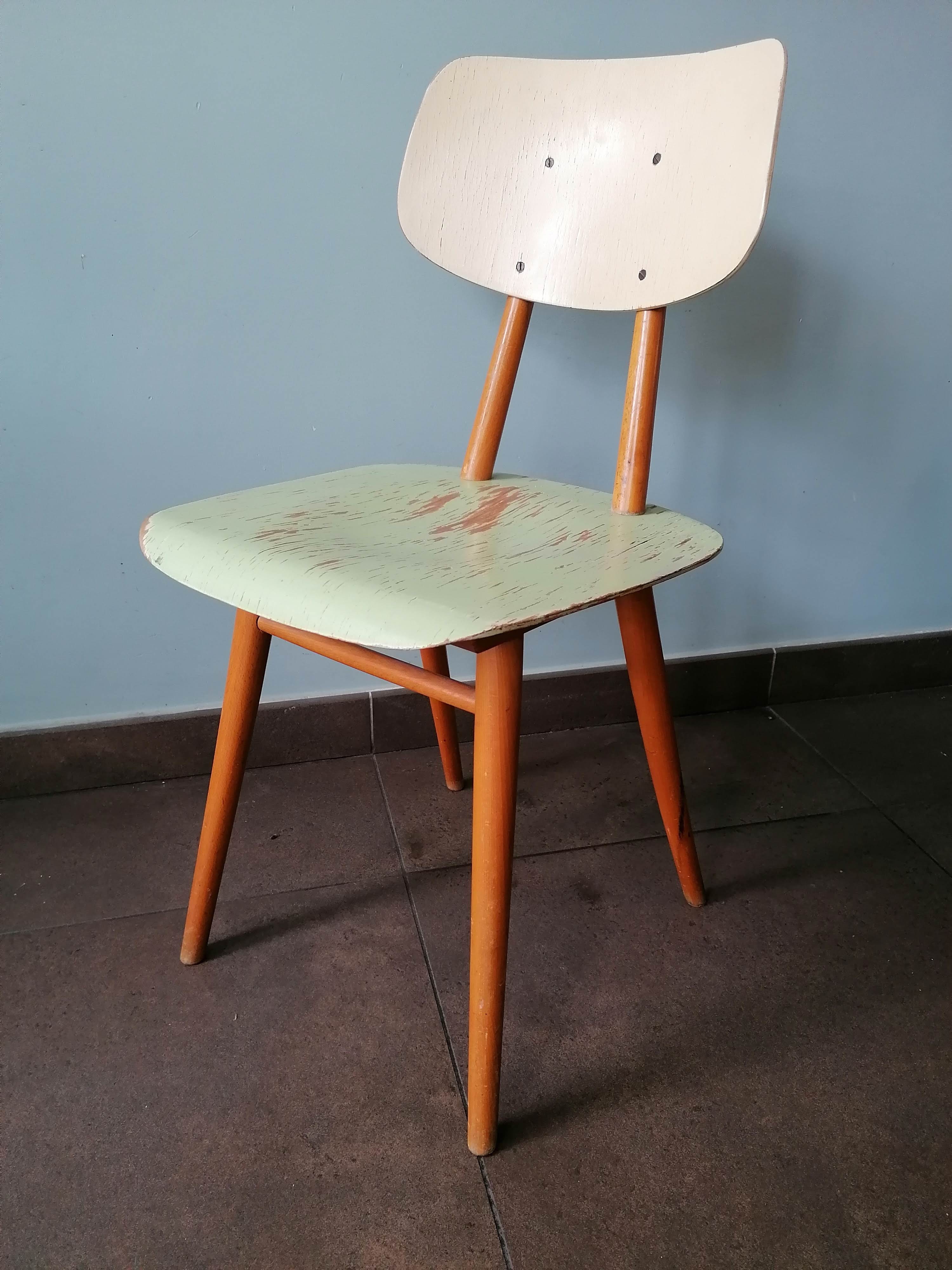 Vintage wooden chair, Ton (Thonet) ex Czechoslovakia, 1960