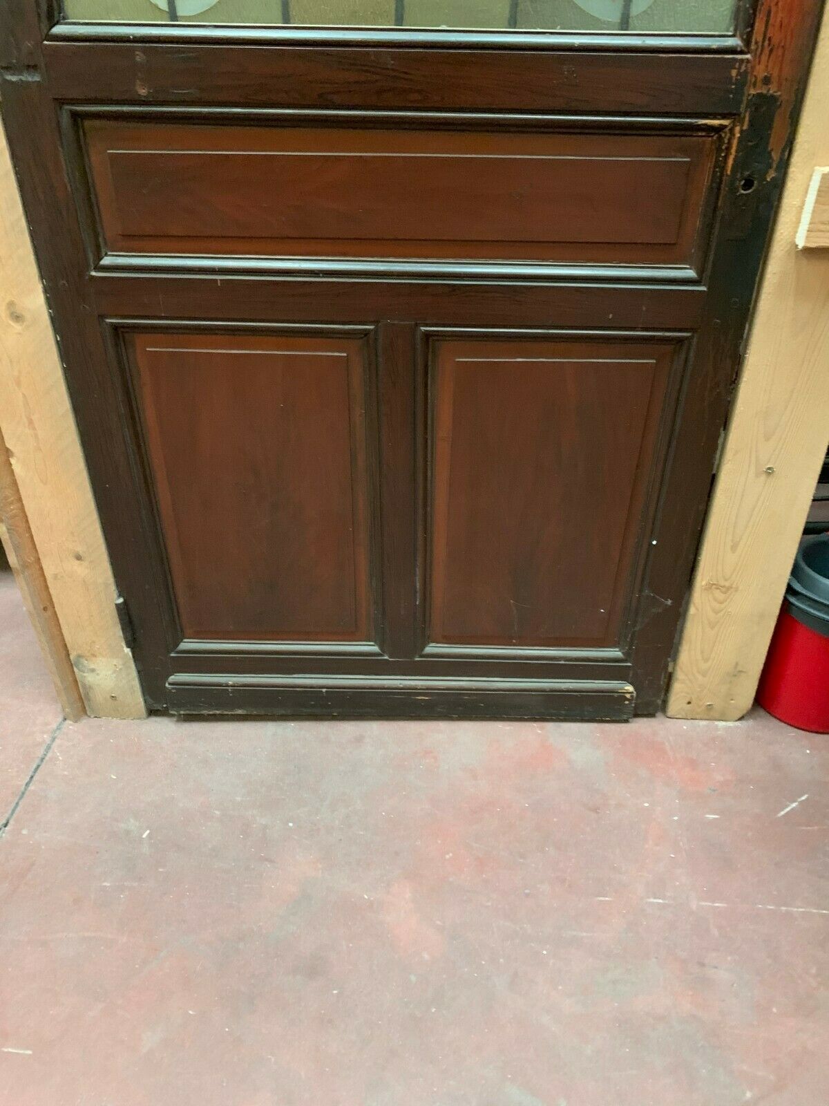 Door and impost in stained glass Art Deco early twentieth century