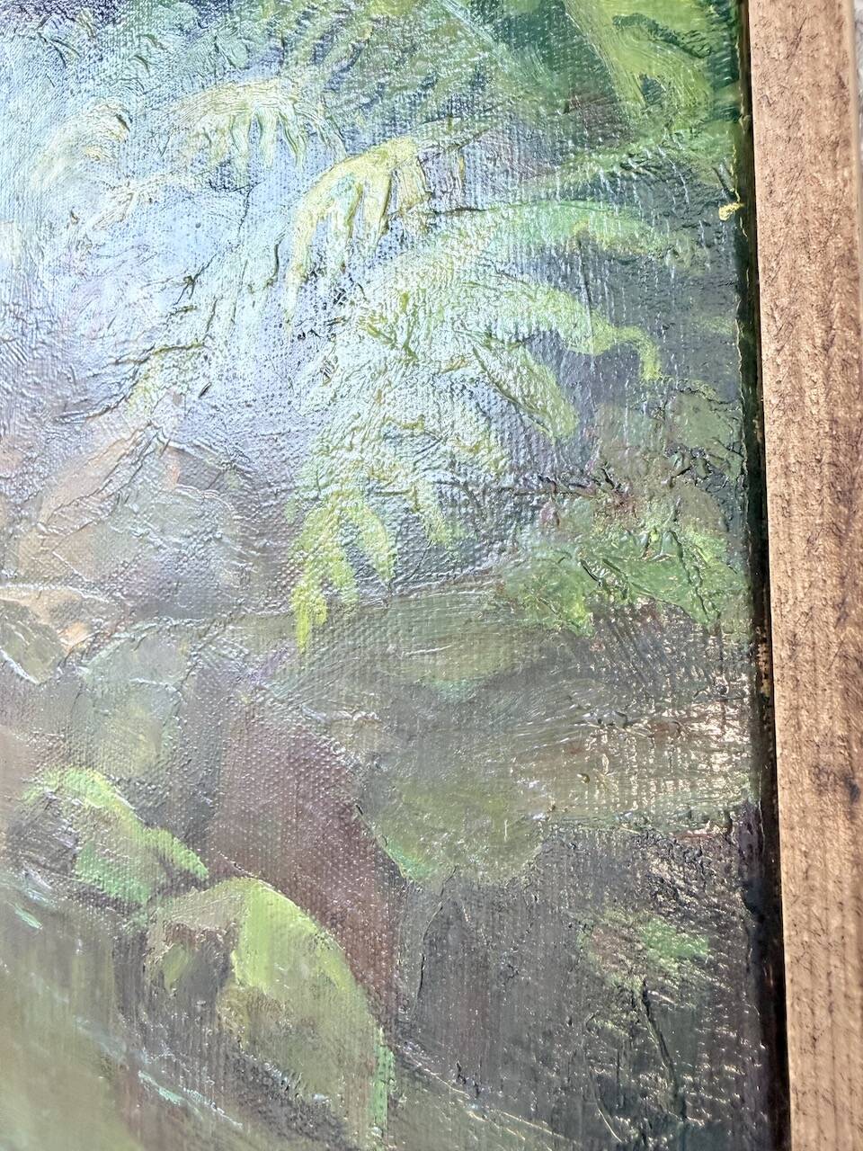 Oil painting "jungle" forest landscape
