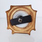 Decorative vase with gallant stage and brass frame