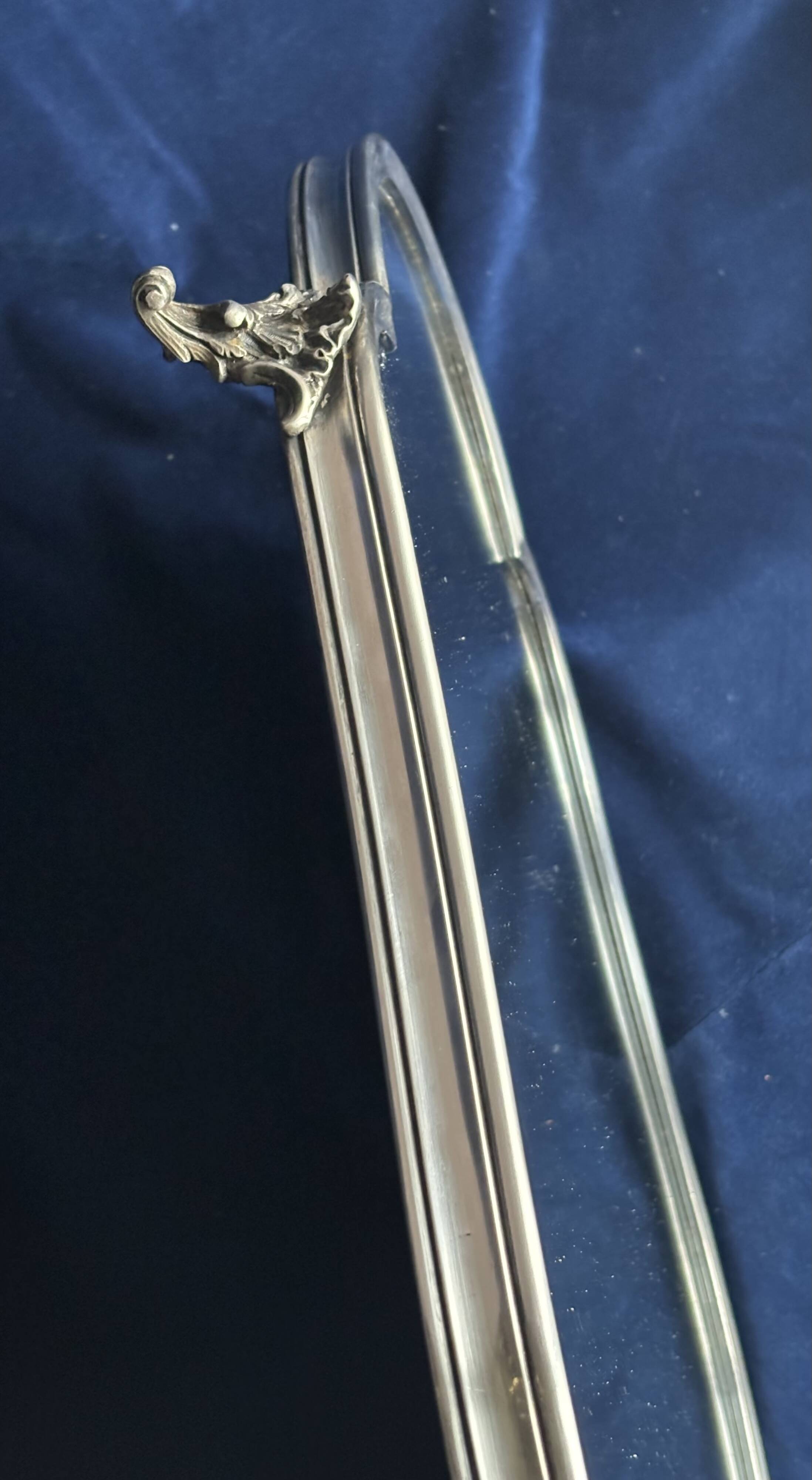 19th century mirror and silver table centrepiece