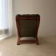Scandinavian armchair Rybo Rykken Solheim green leather teak