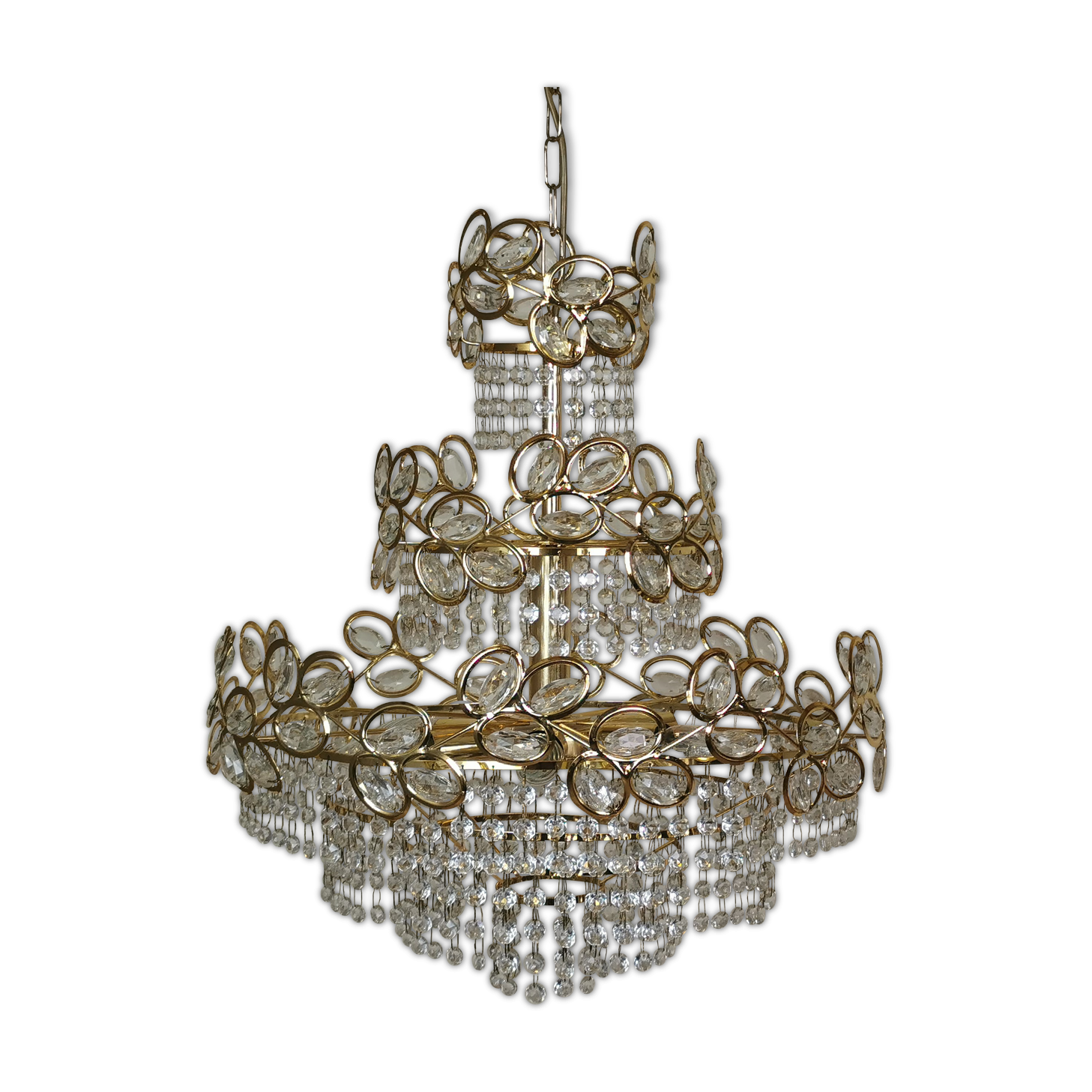 80s stamped chandelier