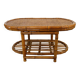 Table basse vintage bambou et osier tressé