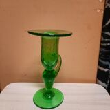 Biot glass candle holder