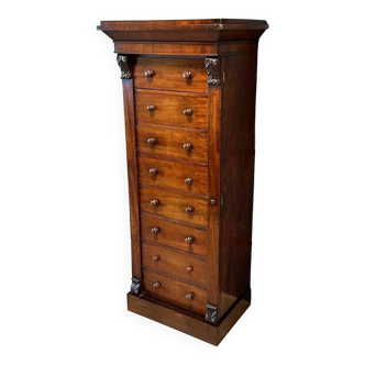 Antique Wellington chest of drawers