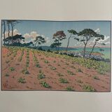 Lithograph by Henri Rivière Douarnenez seen from the Ris