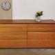 Italian drawer sideboard in solid wood 1960