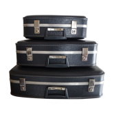Suite 3 pull-out suitcases vintage stewardess 1960