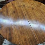 Walnut half moon table
