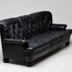 Three-seater sofa "Jupiter" in black leather by Arne Norell, Sweden, 1960.