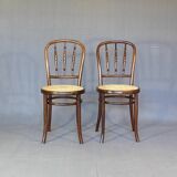 Set de 2 chaises Kohn bistrot cannées 1920 - bentwood -