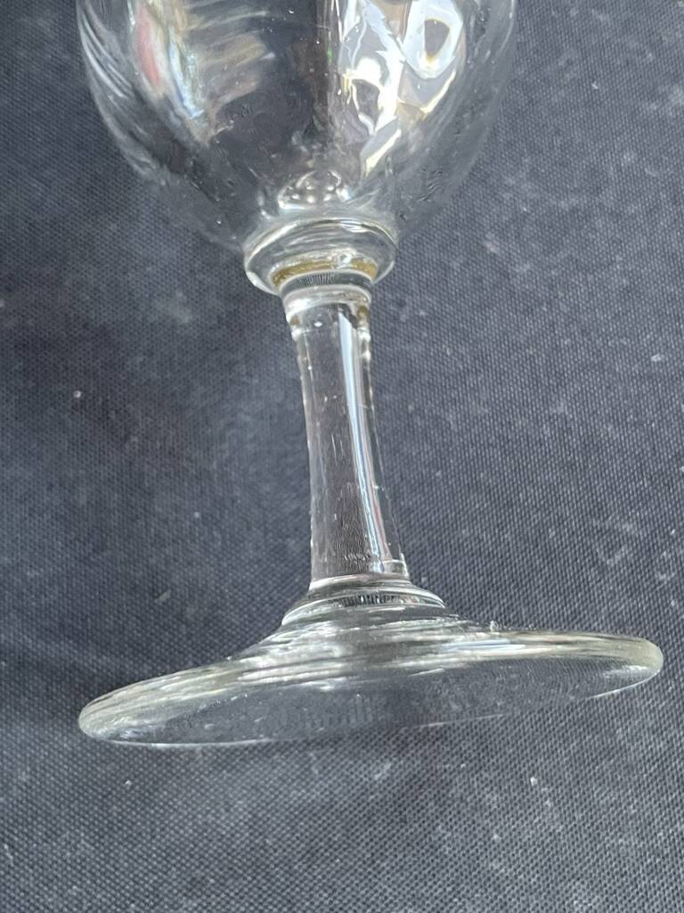 8 Daum gold-plated wine glasses