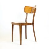 Ensemble de 4 chaises de salle à manger classiques Tatra en noyer, Tchécoslovaquie, années 1950