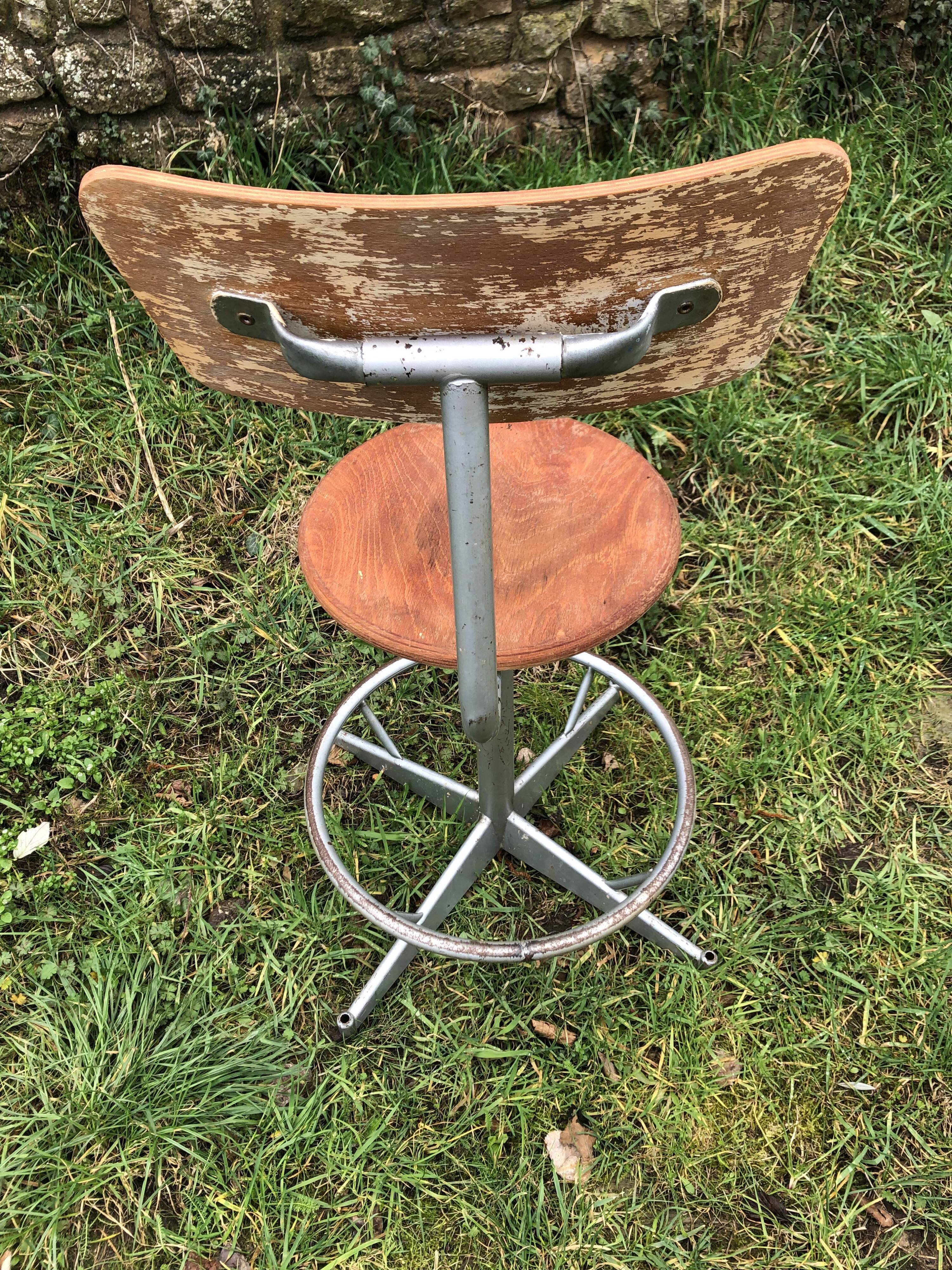 Vintage industrial workshop chair 50s/60s