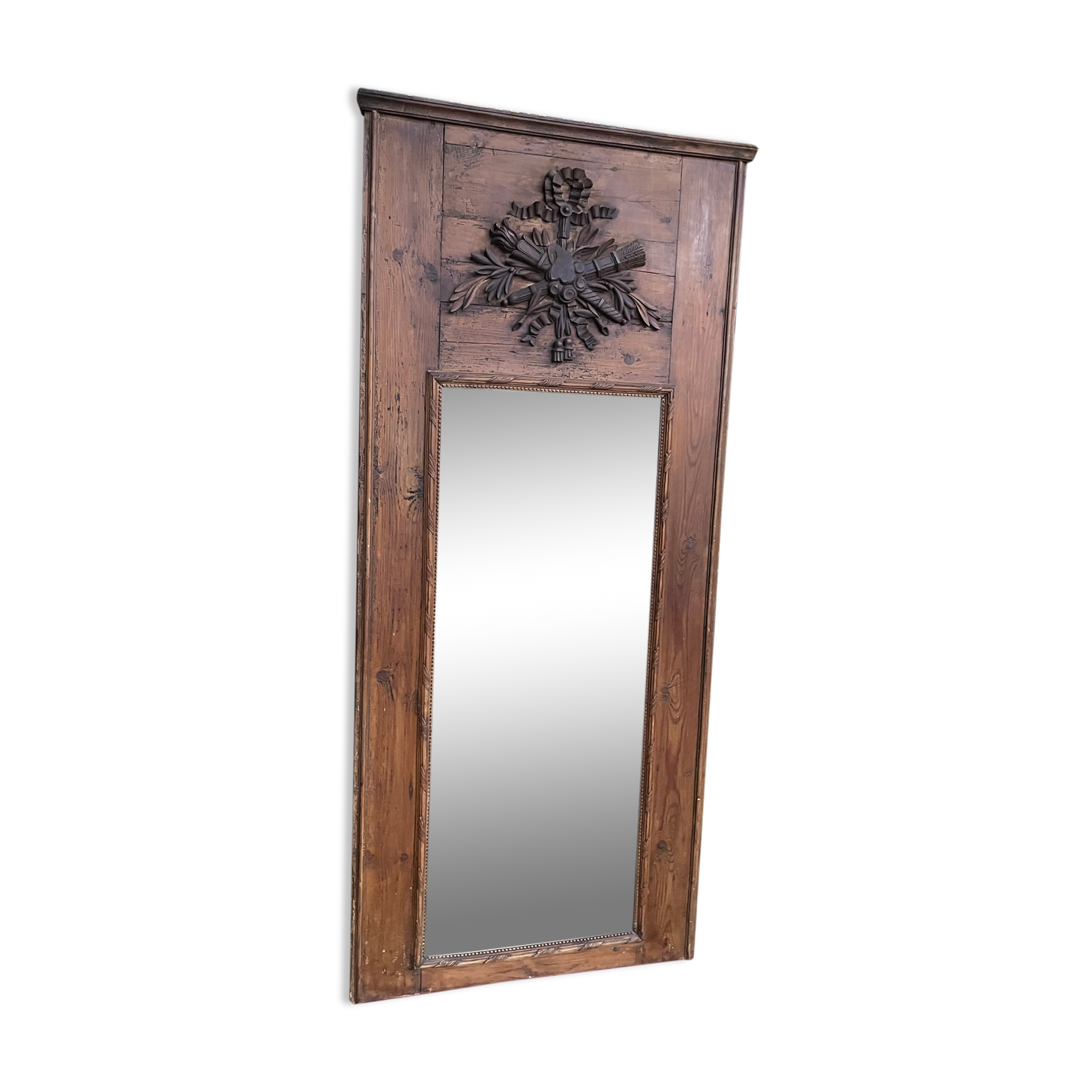 Trumeau mirror 19th in fir