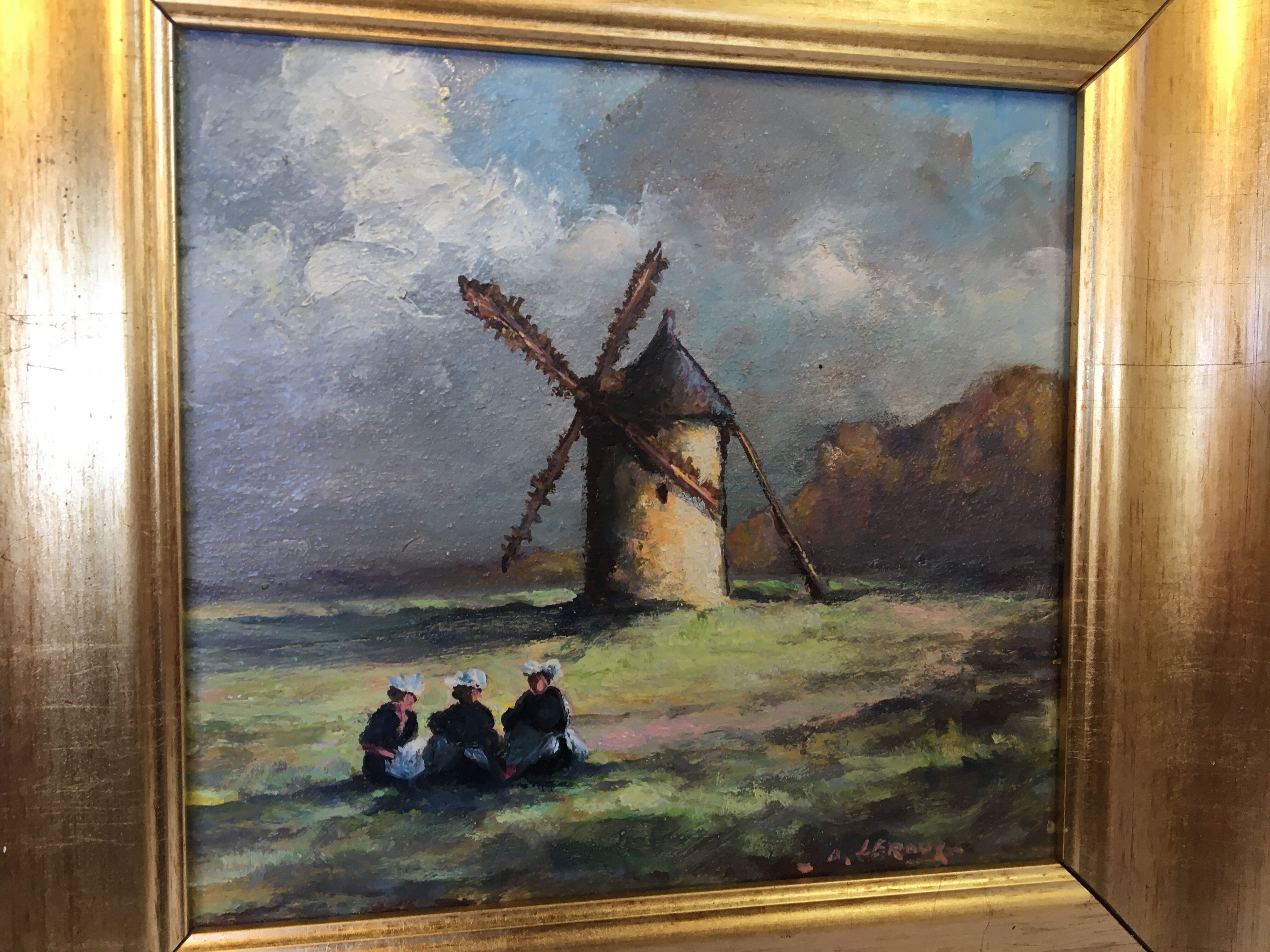 Landscape painting of Brittany by A.Leroux