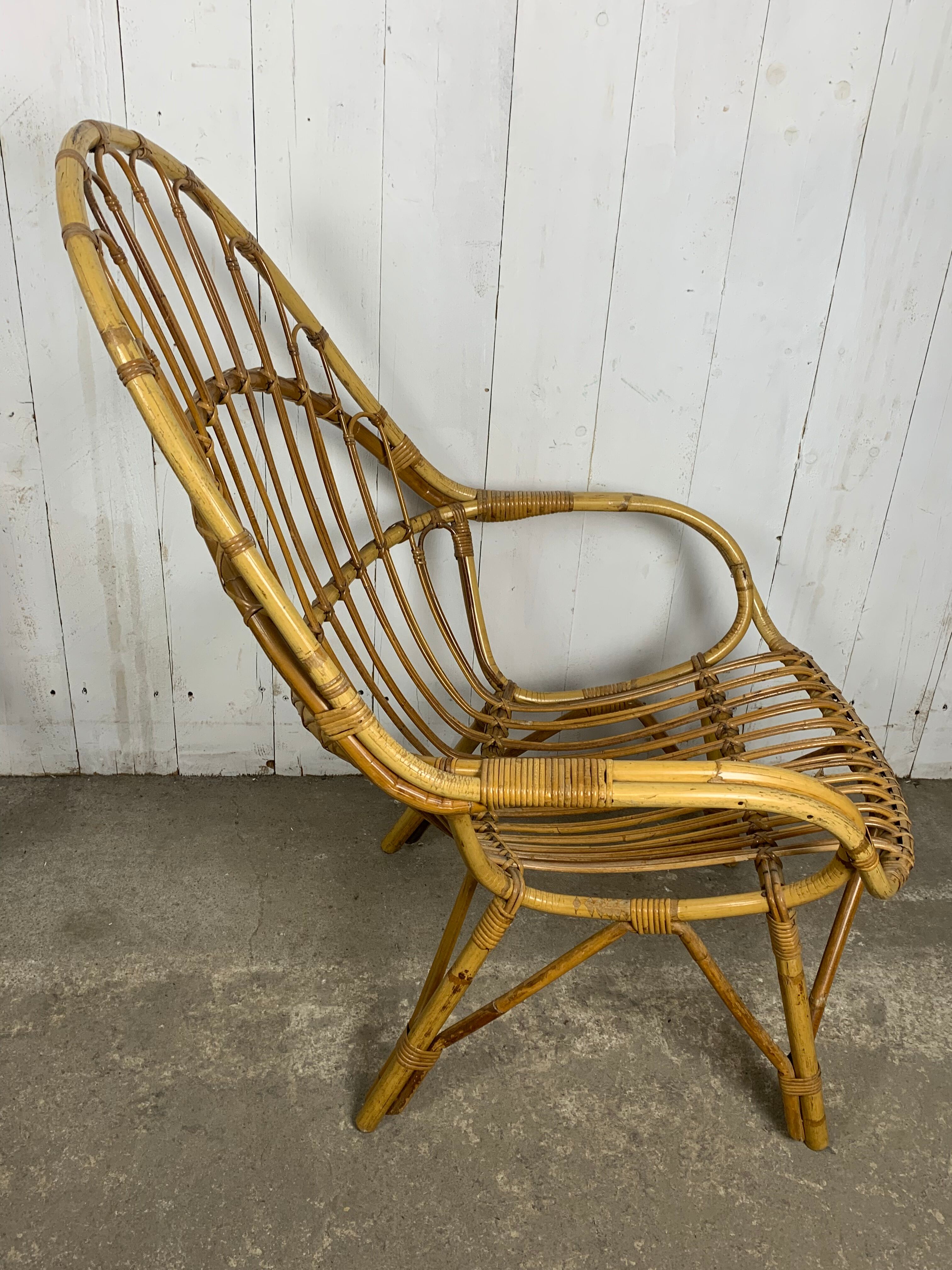 Rattan armchair