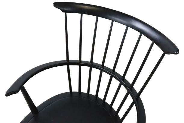 Black bar chair with cushion 'Delmenhorst' Black bar chair with cushion 'Delmenhorst' Black sp