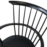 Black bar chair with cushion 'Delmenhorst' Black bar chair with cushion 'Delmenhorst' Black sp