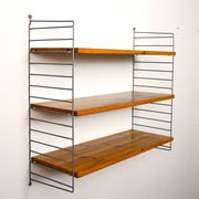 Swedish pine and metal shelf