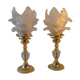 Paire de lampes vintage dorées