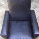 Pair of armchairs vintage year 60 imitation black leather