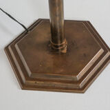 Lampe art déco en bronze et verre coloré, Pays-Bas - années 1920