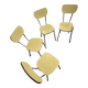 4 chaises en formica jaune