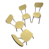 4 yellow Formica chairs