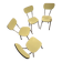 4 chaises en formica jaune