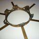 Ceramic plate underside on bronze stand