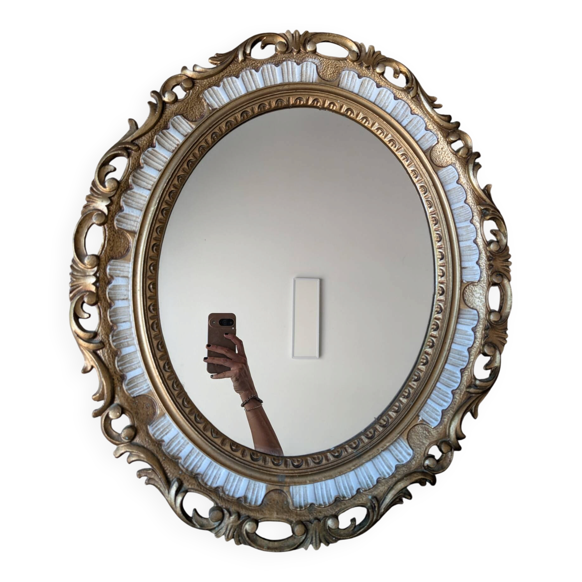Miroir ovale style néo-classique
