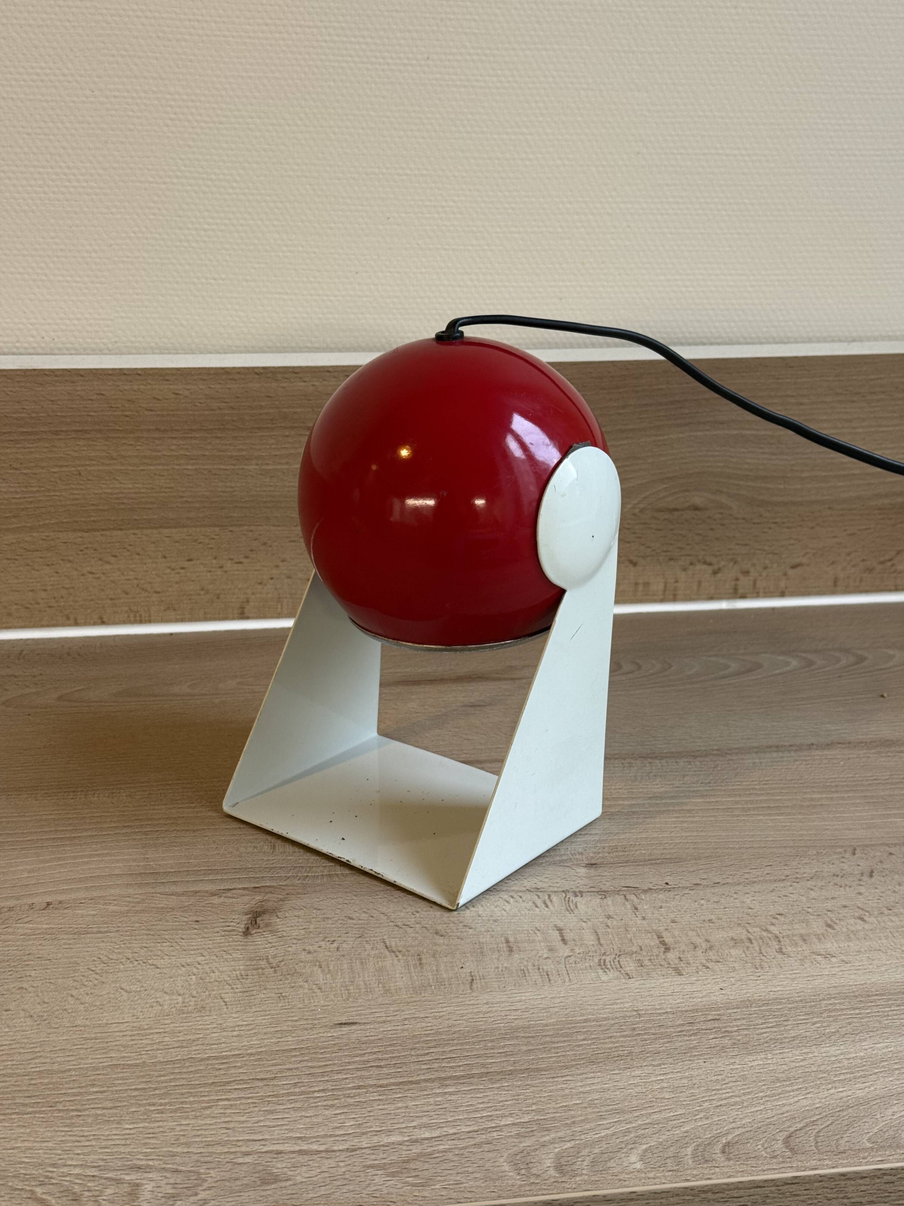 Pair of Vintage Desk Lamps eye ball "Polifemo" Space Age