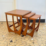 Teak trundle coffee table