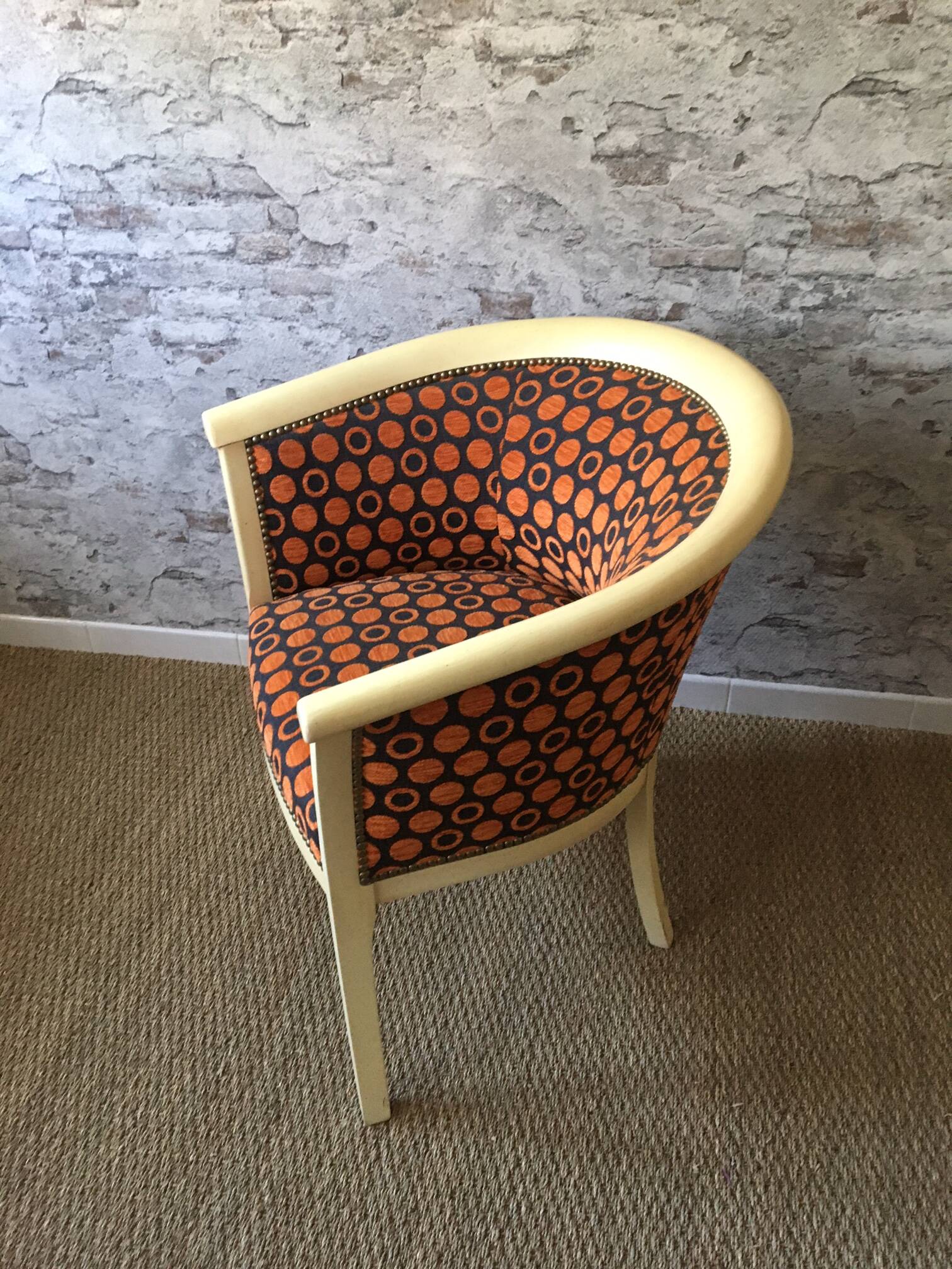 Contemporary shepherdess/marquise style armchair