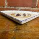 Set of 4 white ceramic crepe plates with vintage Quimper decor