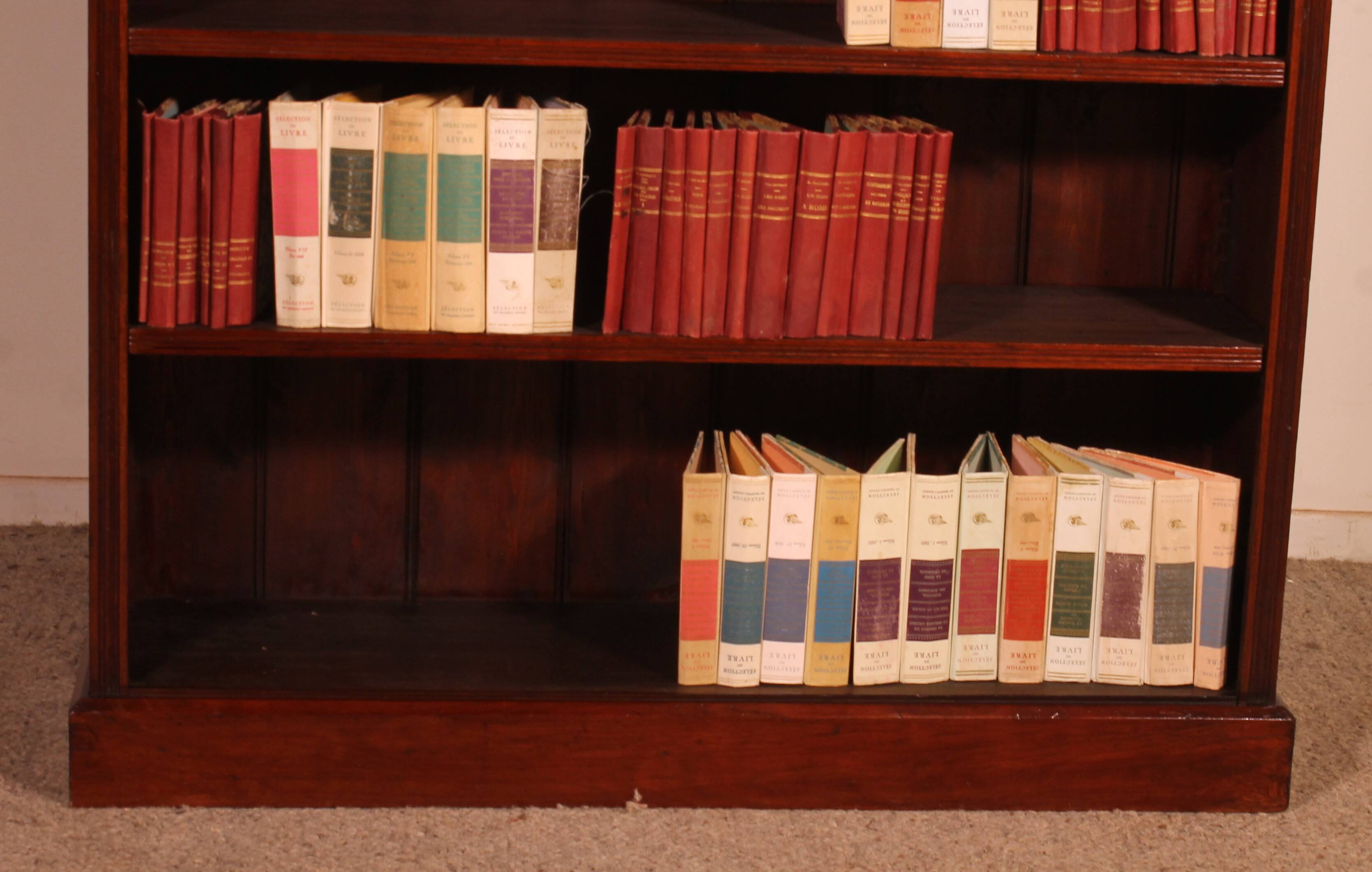 open mahogany library - 19th century