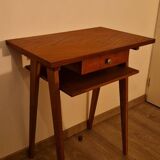 50s console table with compass feet
