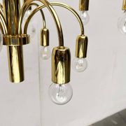 German vintage brass chandelier by Star Leuchten, 1970s.