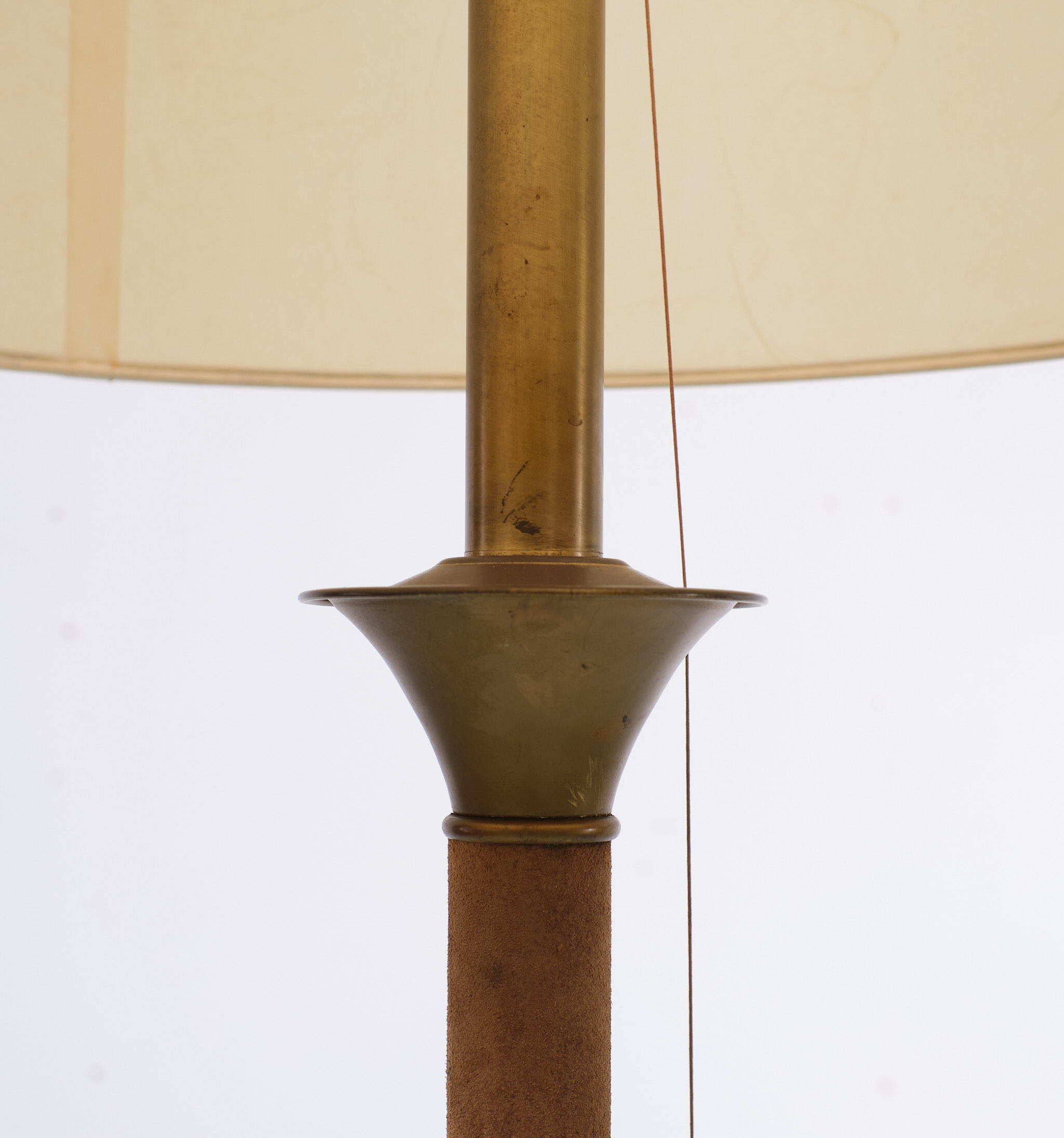 Hollywood Regency Suede Floor Lamp 1970s France