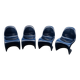 4 vintage Panton chairs – Herman Miller / Fehlbaum – 1970s – black