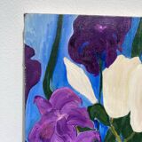 Painting, oil on canvas flowers